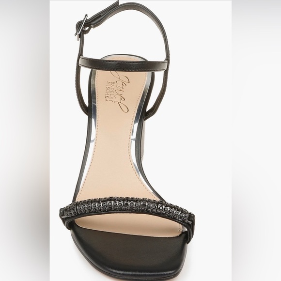 NEW! Jewel Badgley Mischka Charlee Block Heel Sandal in Black - Size 9 - Picture 5 of 7